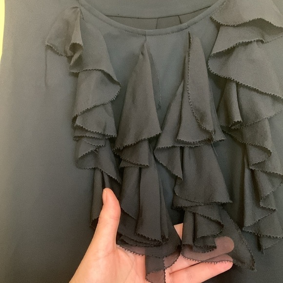 Diane Von Furstenburg Demeta Viscose Wool Ruffle Sleeveless Shift Dress 10 - Picture 12 of 17